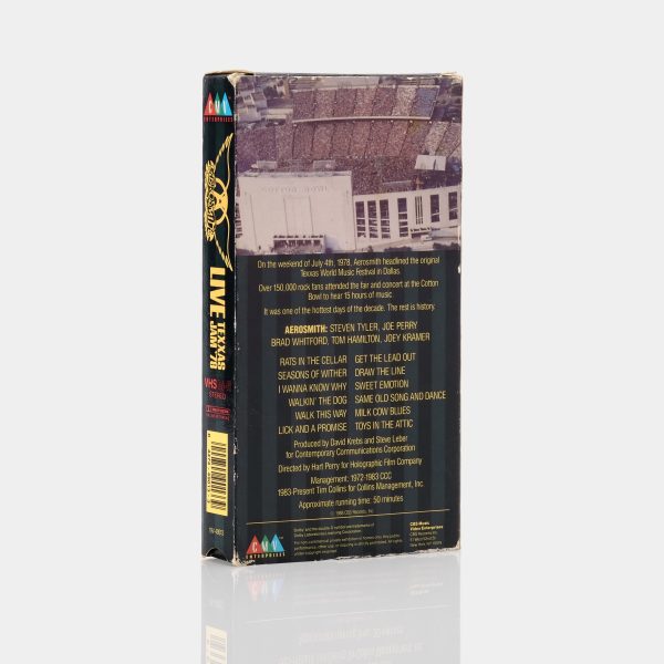 Aerosmith Live Texas Jam  78 VHS Tape on Sale - Image 3