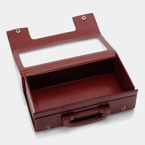 Maroon Cassette Storage Carrying Case with Handle Online