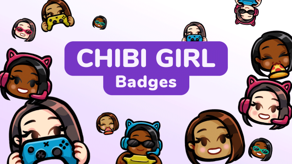 Chibi Girl Badges Cheap