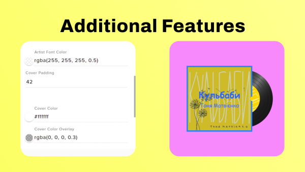 Album Cover Music Display Widget For Sale - Image 3