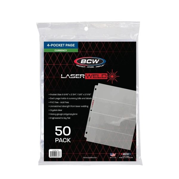 LaserWeld 4-Pocket Currency Page (50 CT. Pack) Online Sale